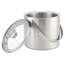 Load image into Gallery viewer, Double-Wall Stainless Steel Insulated Ice Bucket With Lid and Ice Tong 2L/3L
