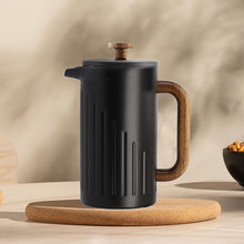 Load image into Gallery viewer, French Press Coffee Maker with Real Wood Handle, Double Wall Insulation &amp; Dual-Filter Screen
