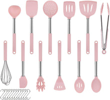 Load image into Gallery viewer, Rorence Silicone Cooking Utensil Kitchen Utensil Set 12 Pieces- Blue/Pink/Green
