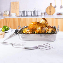 Load image into Gallery viewer, best turkey roasting pans disposable rack wholesale
